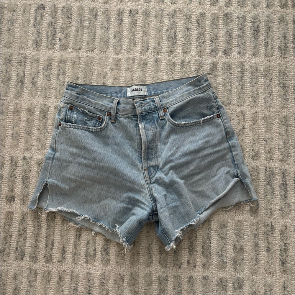 Agolde Parker Long Denim Shorts